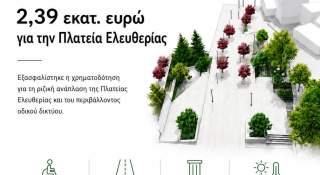 Εξασφάλιση 2,39 εκατ. ευρώ για τη ριζική ανάπλαση της Πλατείας Ελευθερίας