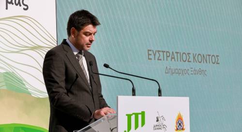 Χαιρετισμός Δημάρχου Ξάνθης στην παράδοση του έργου πυροπροστασίας από το JTI Foundation
